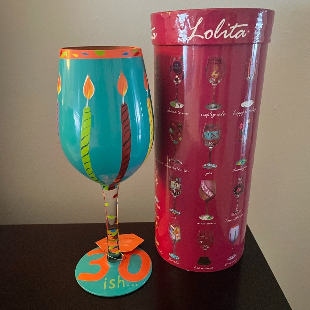 NWT Lolita “30ish” Wine Glass